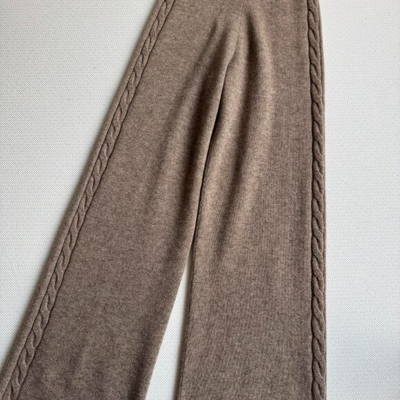 Loro Piana Classic Cable Knit Textured Cashmere Pants - Picture 4 of 6